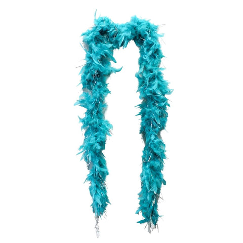 6' Aqua Boa with Silver Tinsel
