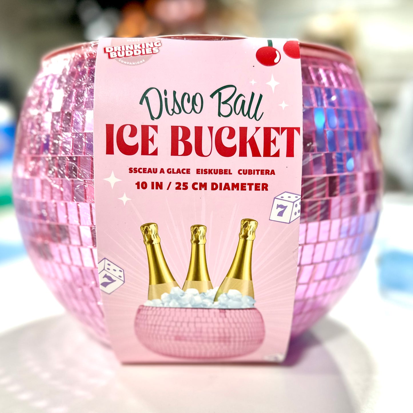 Pink Disco Ice Bucket