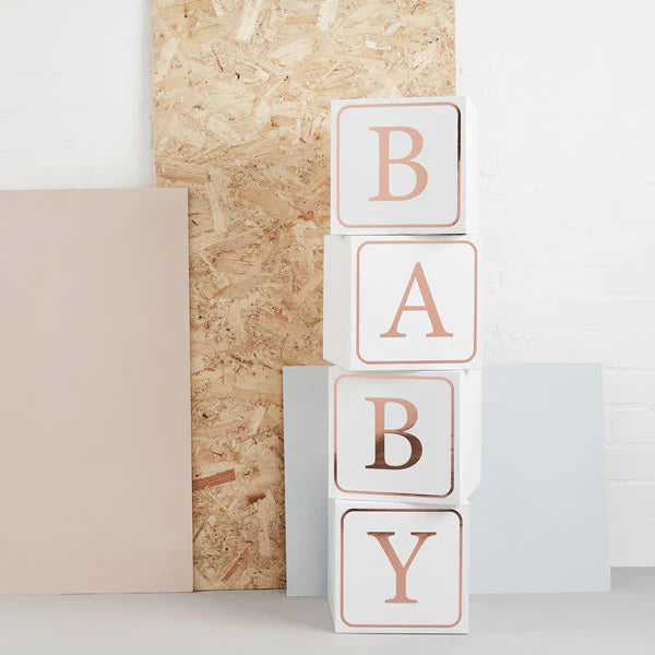 Load image into Gallery viewer, Rose Gold Giant Baby Blocks
