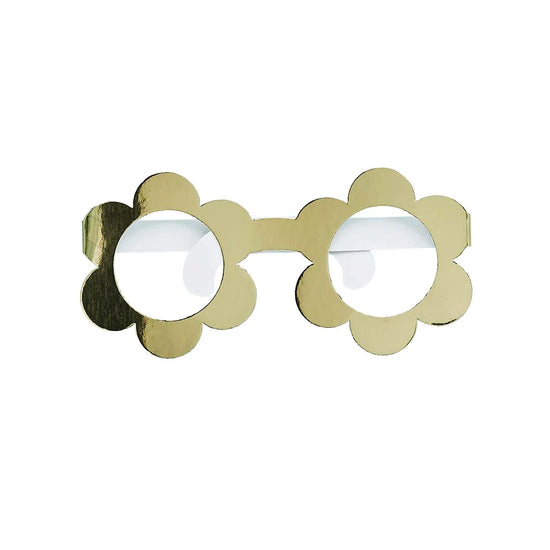 Load image into Gallery viewer, Gold Daisy Paper Glasses
