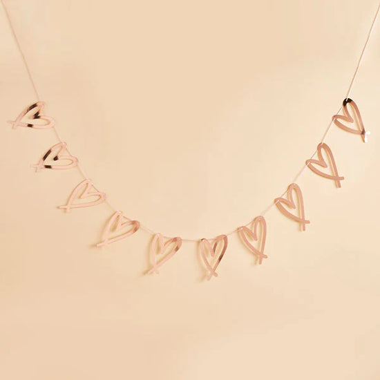 Rose Gold Heart Garland