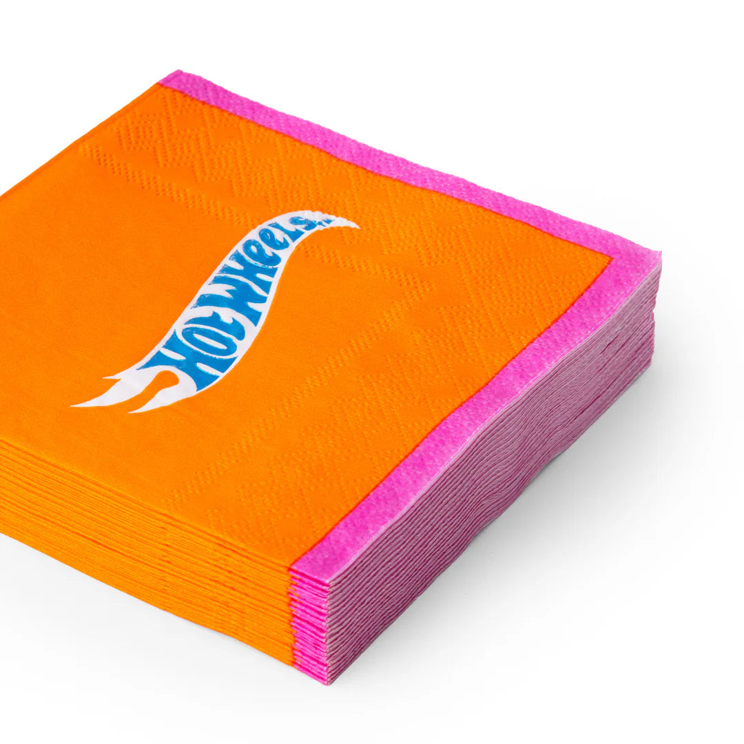Hot Wheels Orange Small Napkins