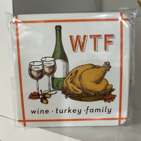 Thanksgiving WTF Paper Coasters