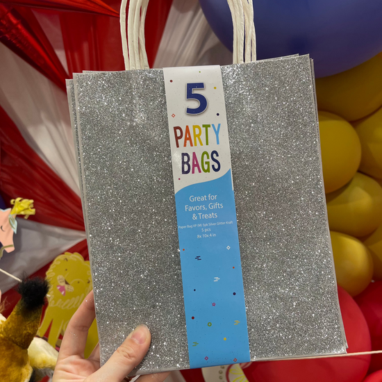 Silver Glitter Kraft Bag Pack