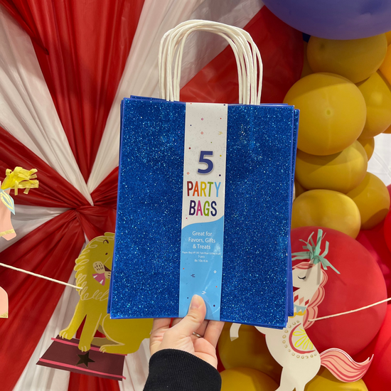 Blue Glitter Kraft Bag Pack