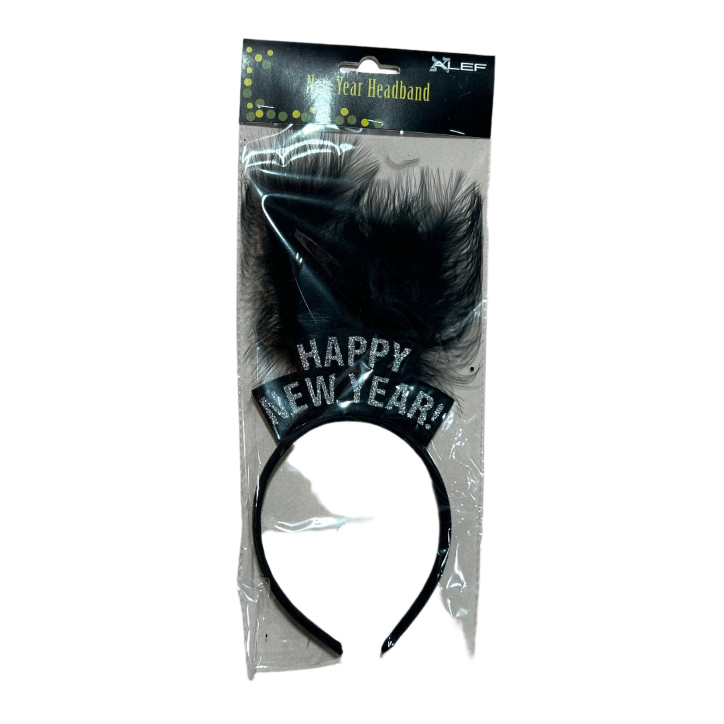 New Year Headband with Feathers