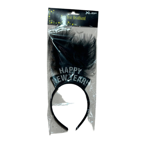 New Year Headband with Feathers