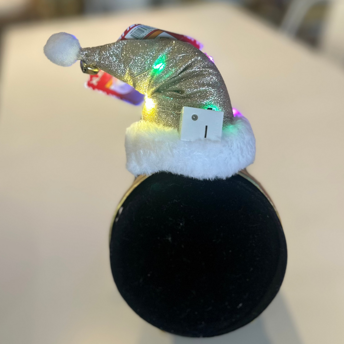 Glitzy Gold Light Up Santa Headband