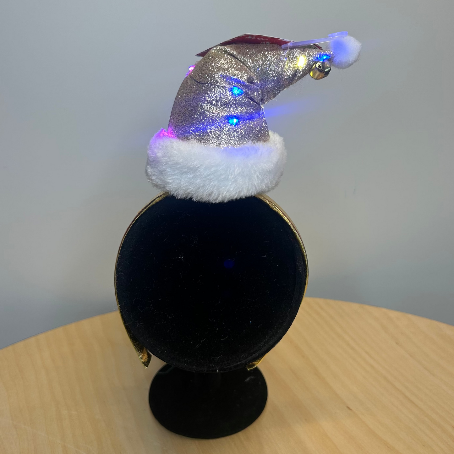 Glitzy Gold Light Up Santa Headband