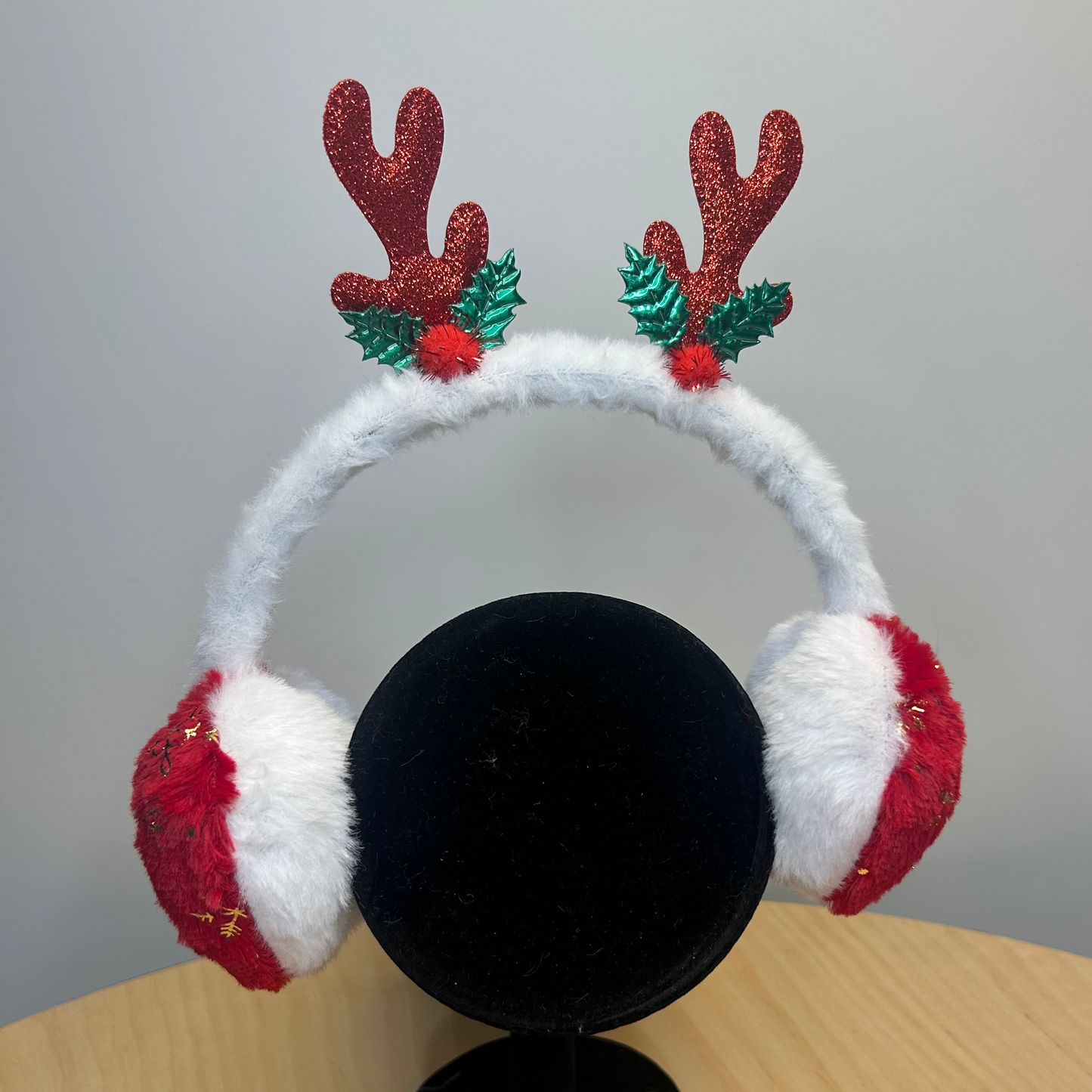 Snowflake Ear Muff with Antlers