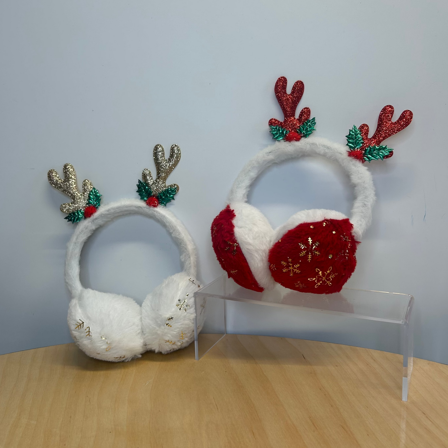 Snowflake Ear Muff with Antlers