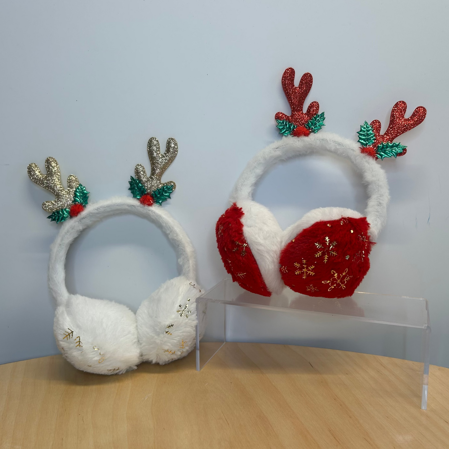 Snowflake Ear Muff with Antlers