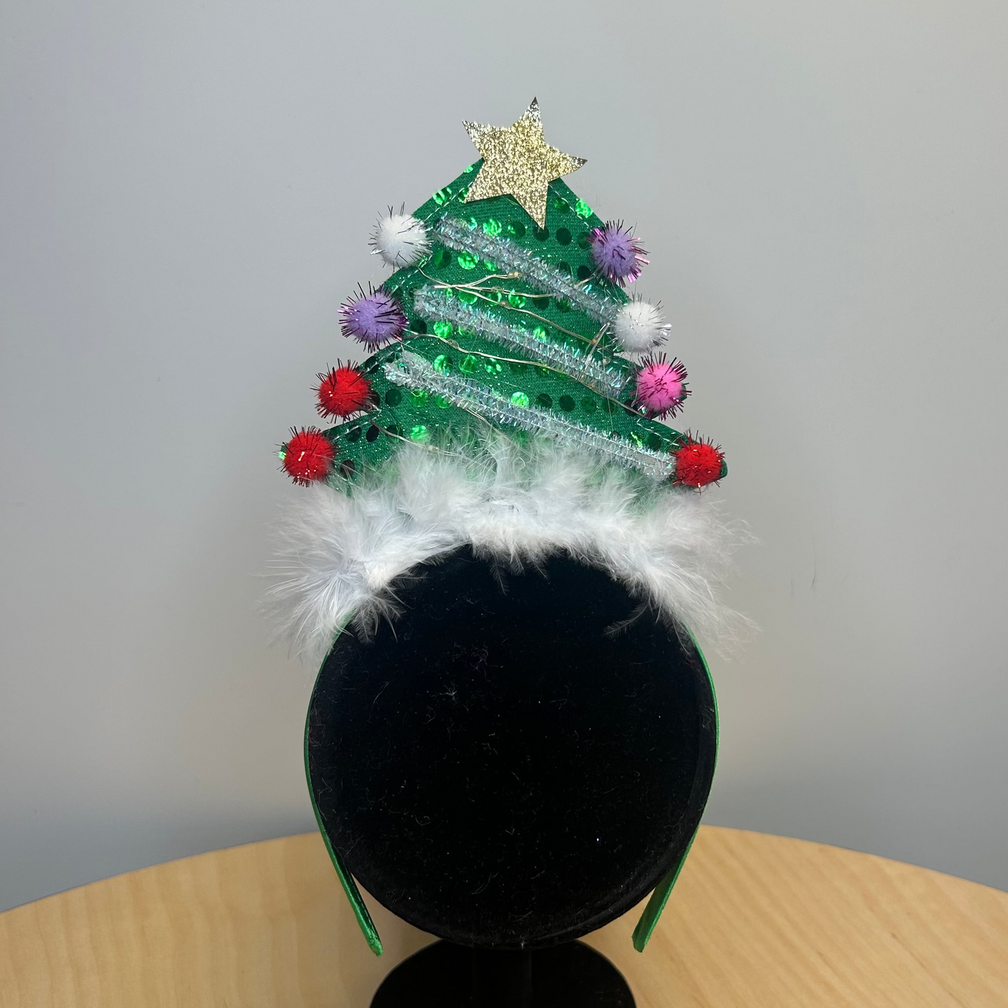 Light Up Christmas Tree Headband
