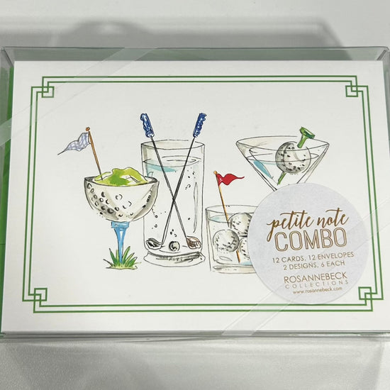 Load image into Gallery viewer, Handpainted Golf Cocktails Petite Note Combo
