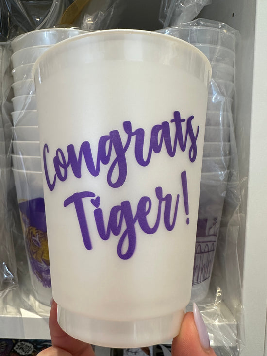 LSU Tiger Graduation Pearl Frostflex Cups