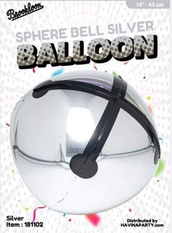 18" Silver Jingle Bell Mylar