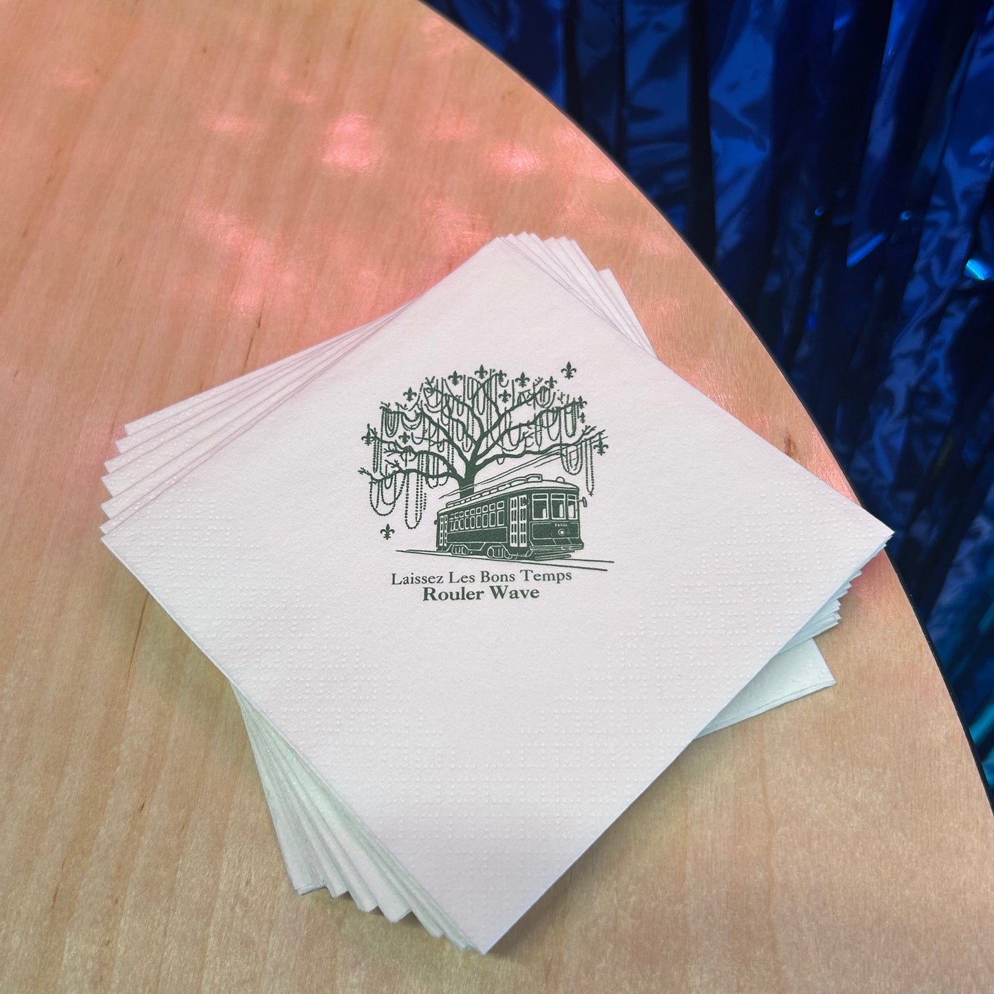 Rouler Wave Tulane Cocktail Napkin