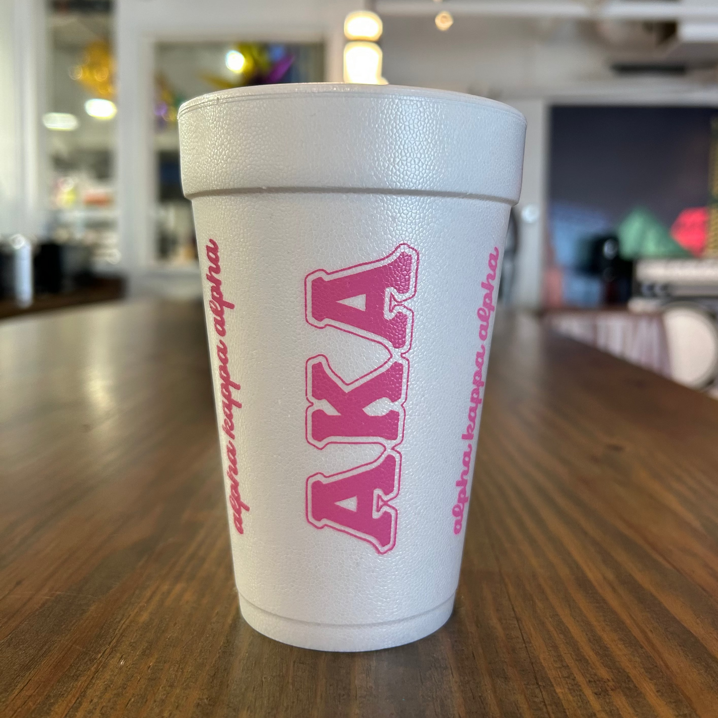 Alpha Kappa Alpha Foam Cups