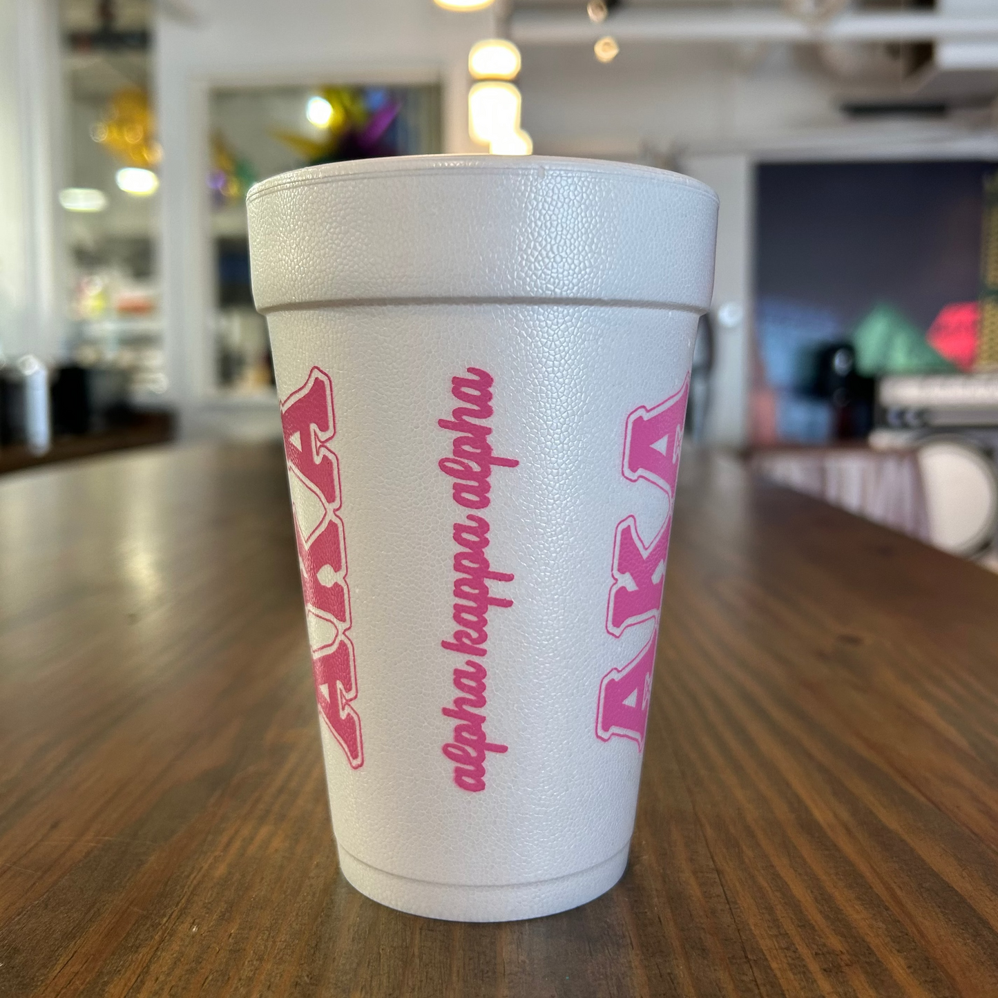 Alpha Kappa Alpha Foam Cups