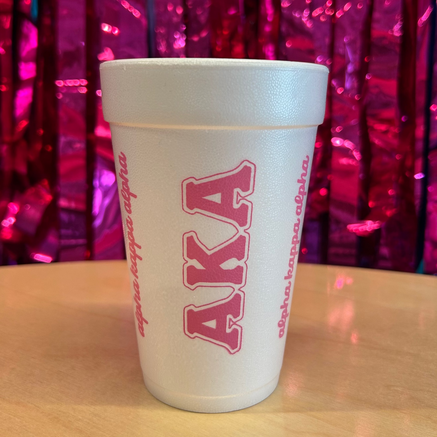 Alpha Kappa Alpha Foam Cups
