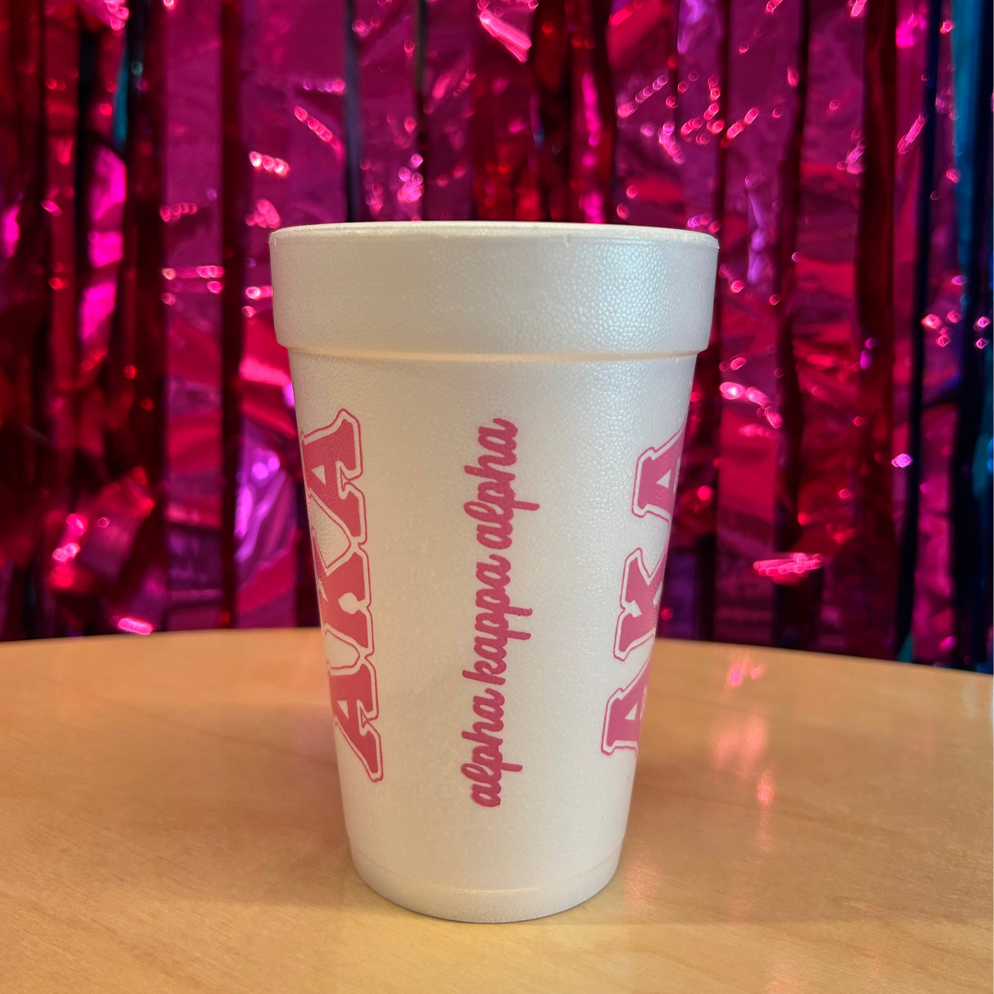 Alpha Kappa Alpha Foam Cups