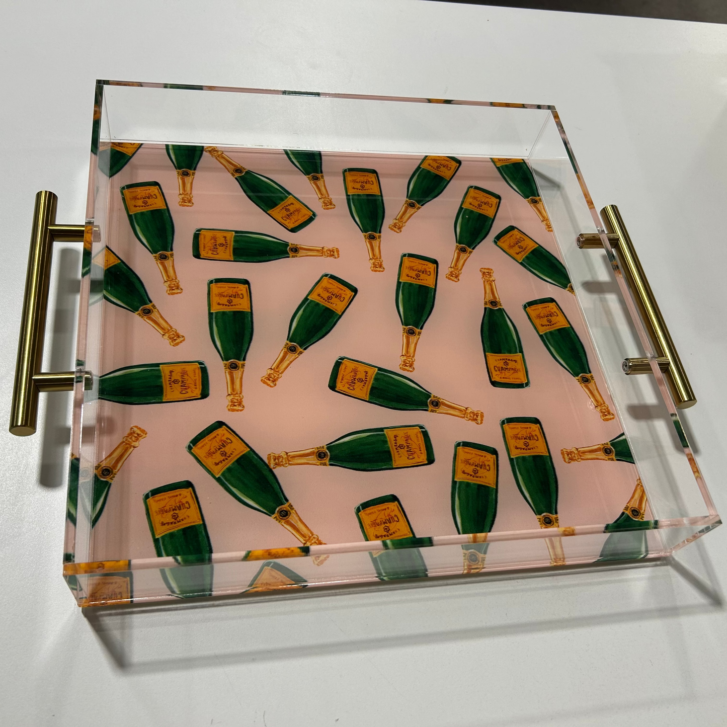 Champagne Bottles Acrylic Tray