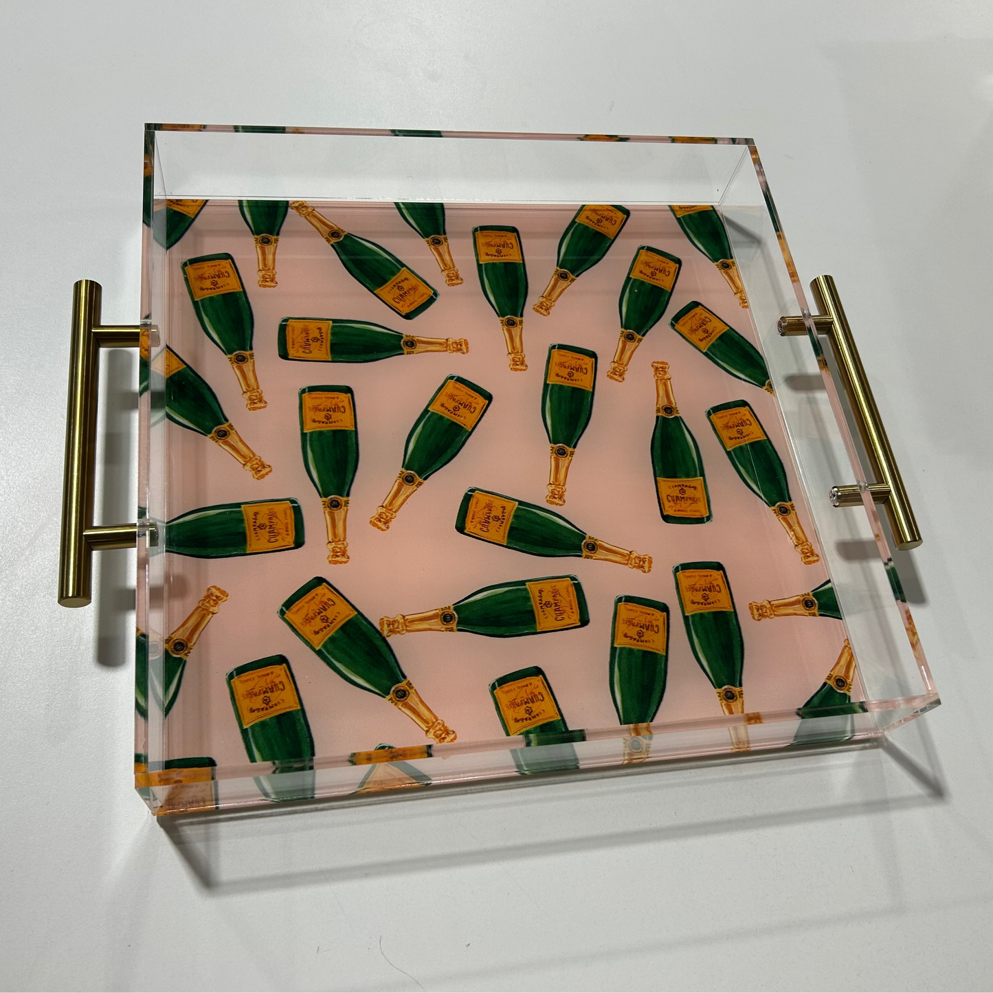 Champagne Bottles Acrylic Tray