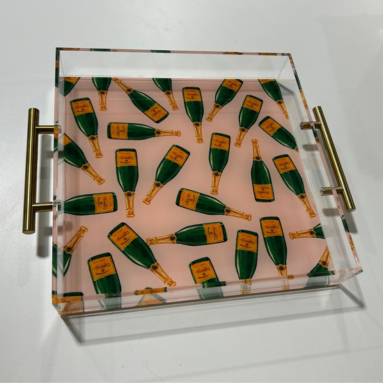 Champagne Bottles Acrylic Tray