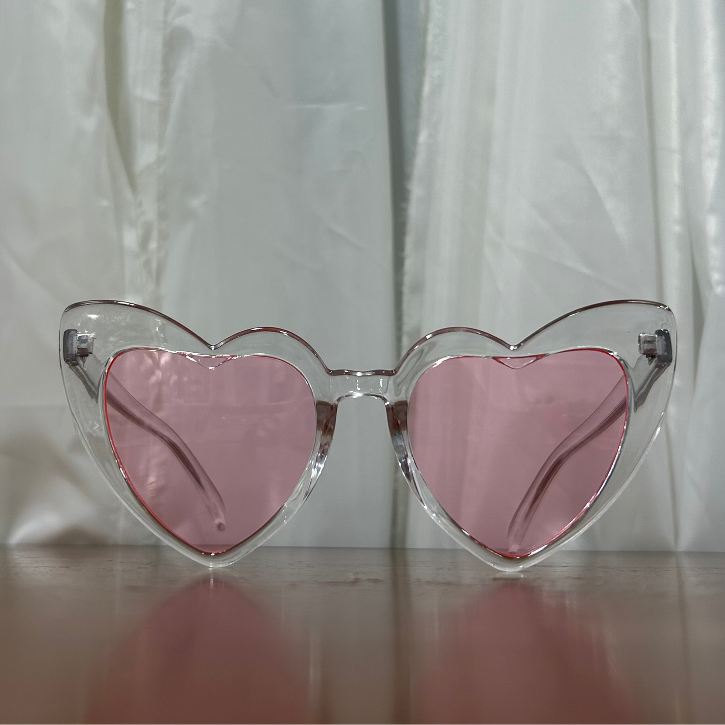 Clear Frame Cat Eye Heart Glasses