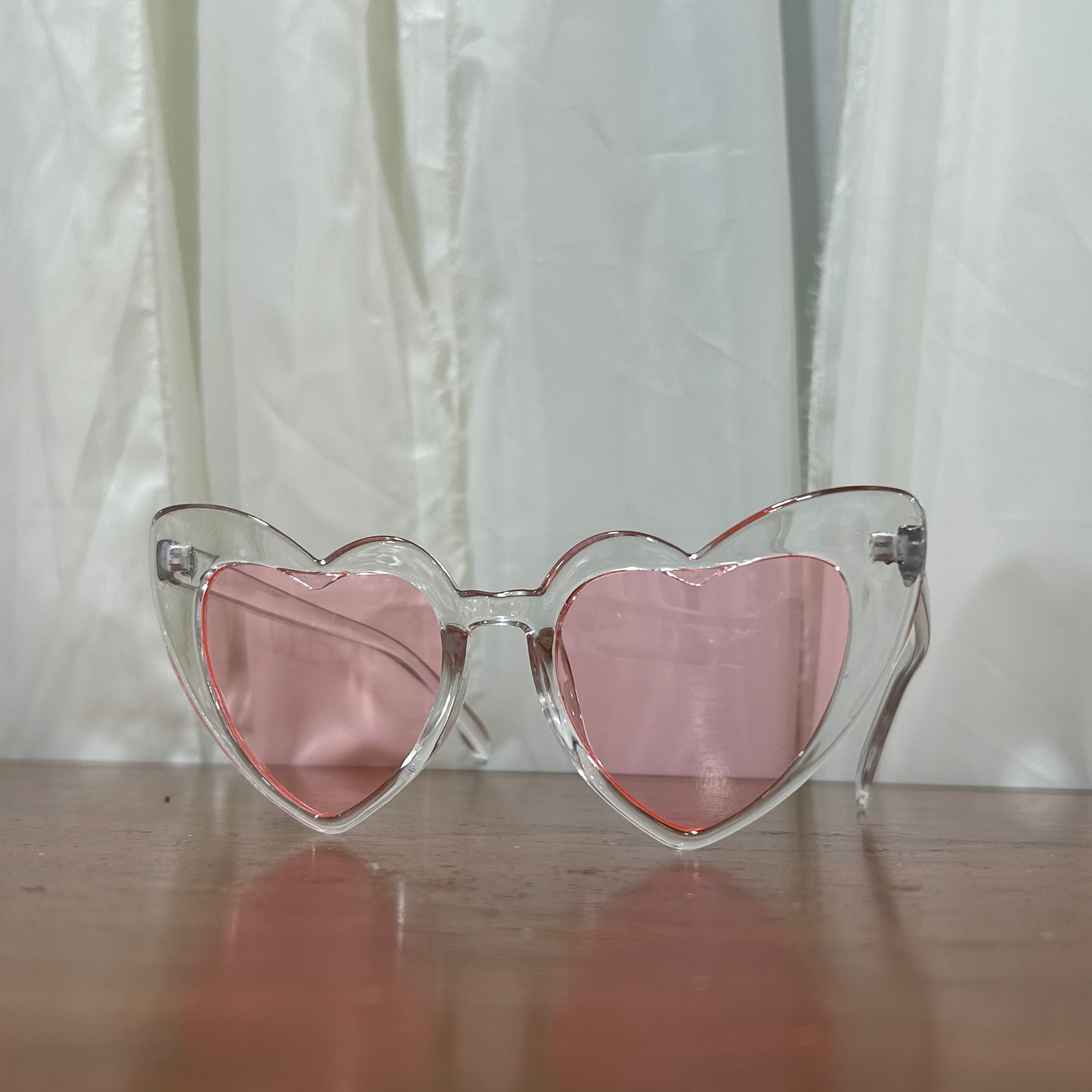 Clear Frame Cat Eye Heart Glasses