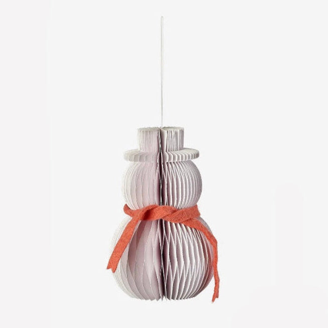 Accordion Snowman Ornament