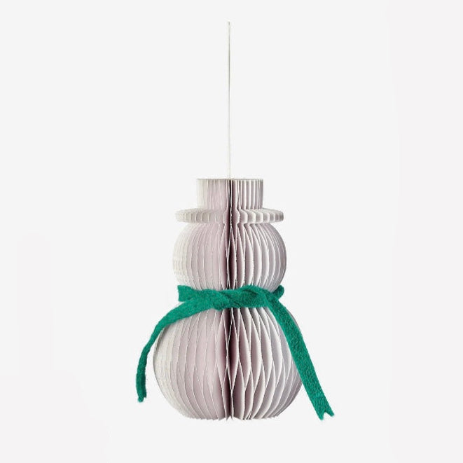Accordion Snowman Ornament