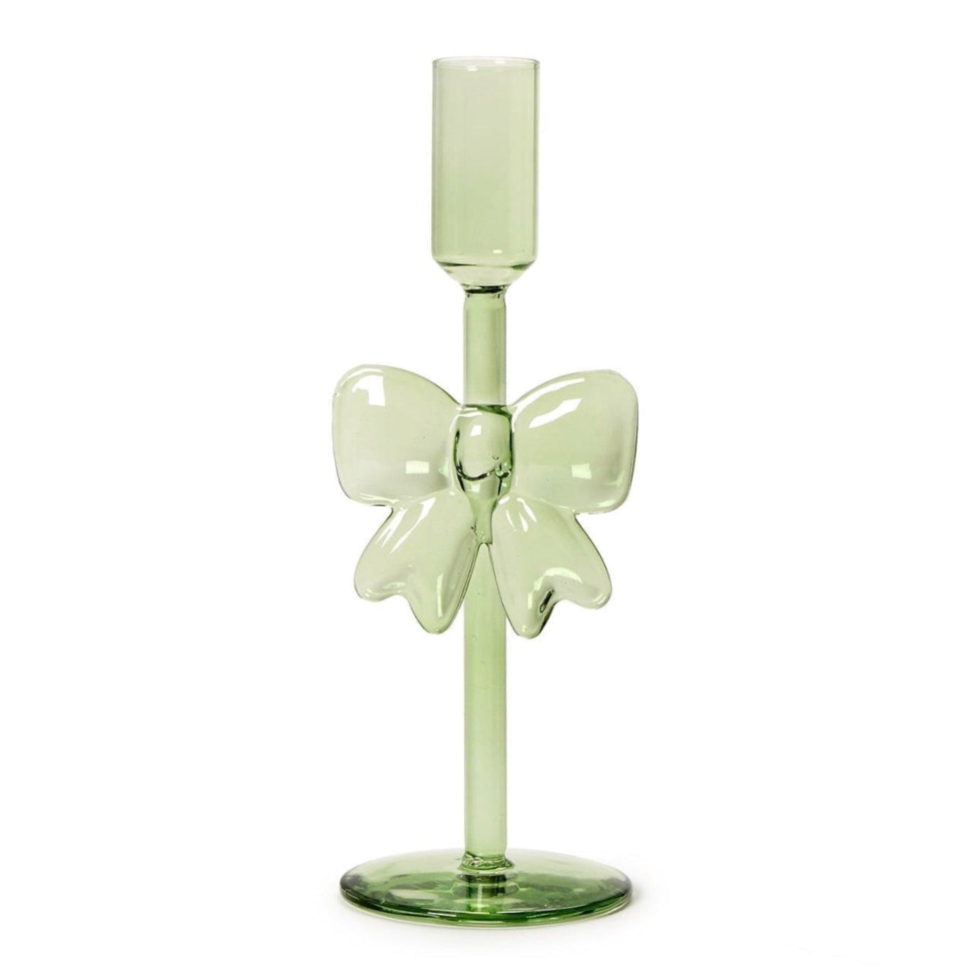 Glass Bow Candleholders