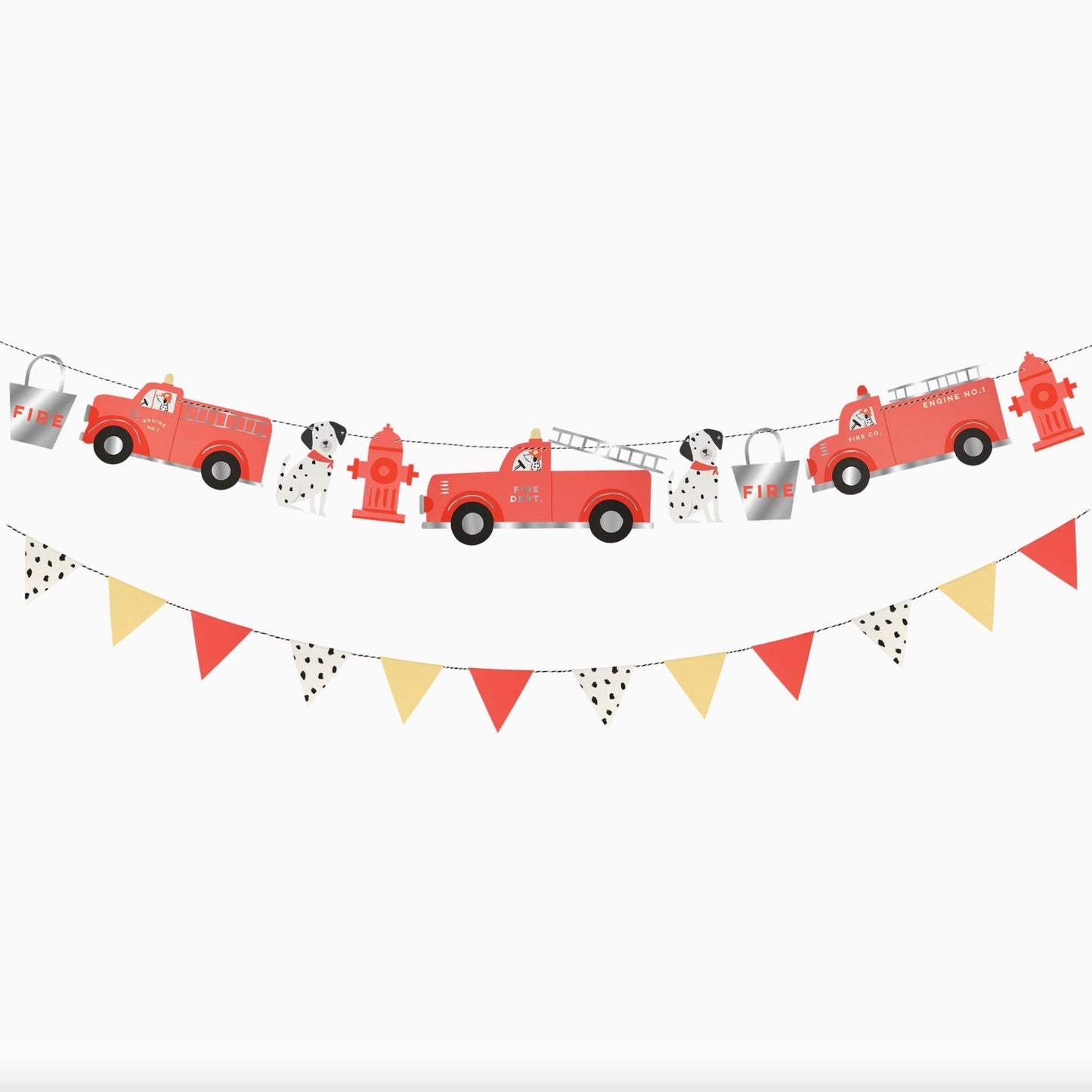 Fire Truck Garland Set