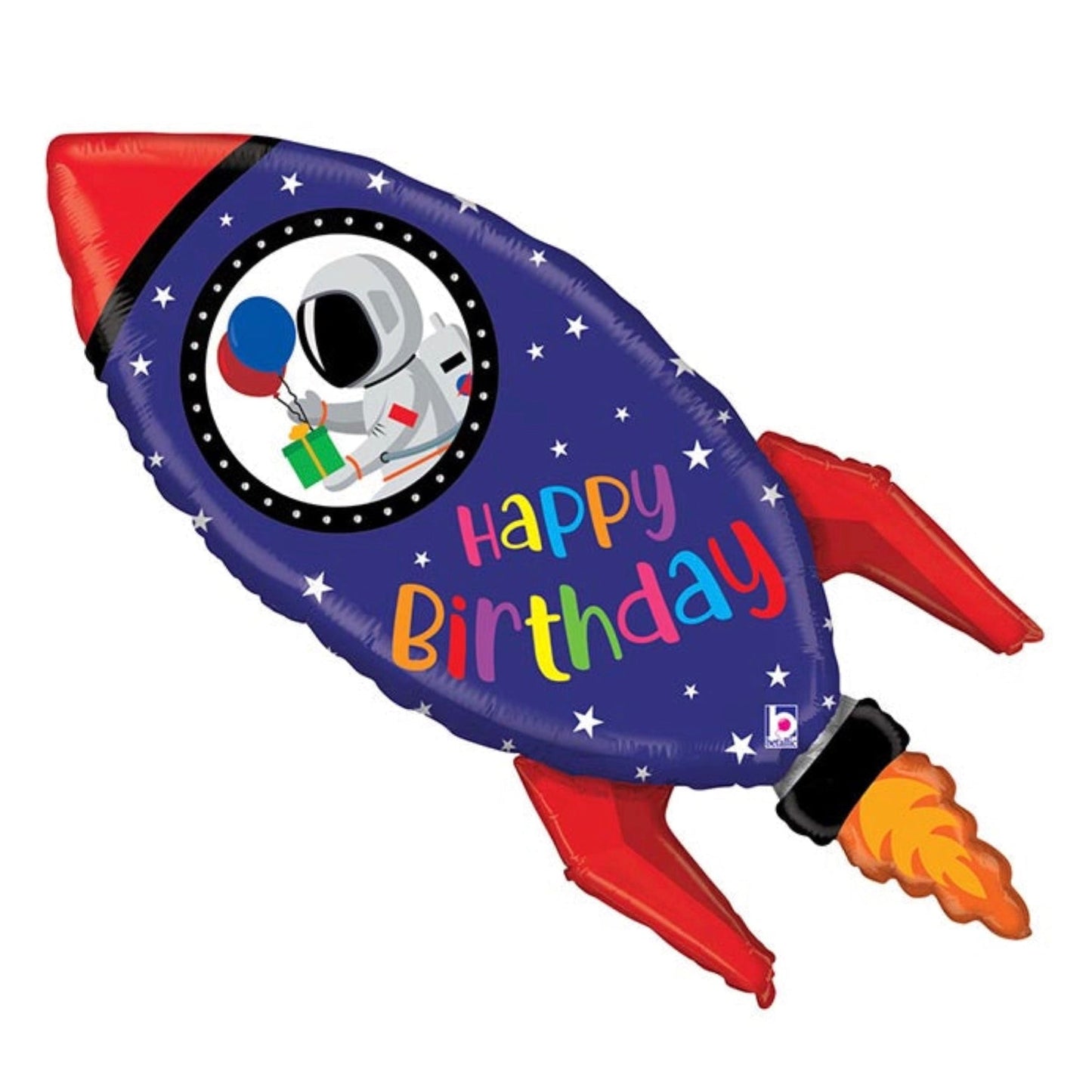 36" Birthday Rocket Ship Mylar