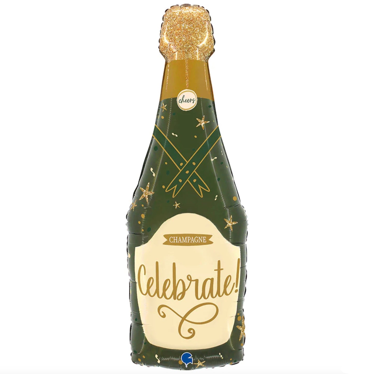 34" Sparkle Champagne Bottle Mylar