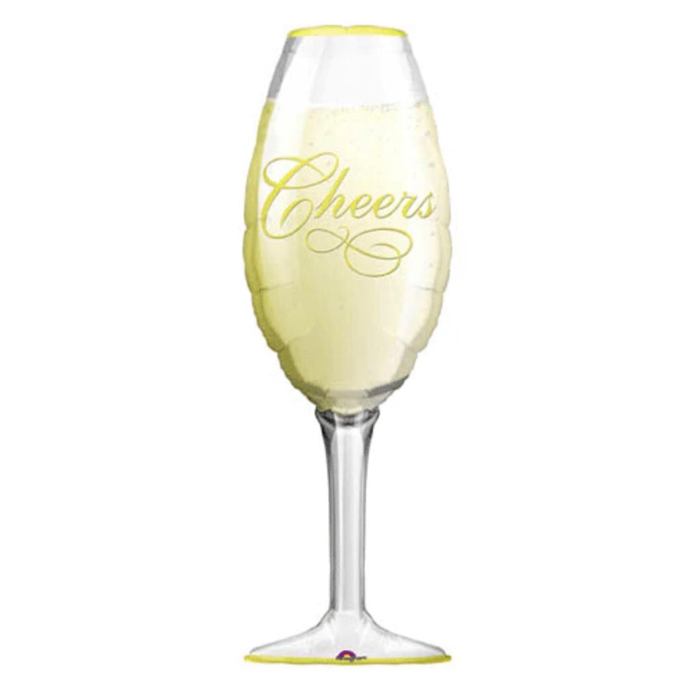 38" Champagne Glass Mylar