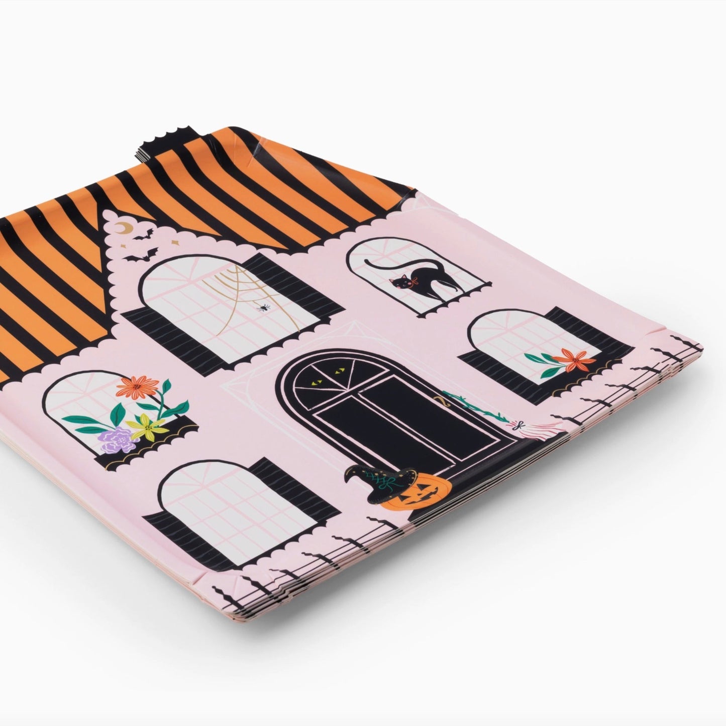 Pink Haunted House Plates