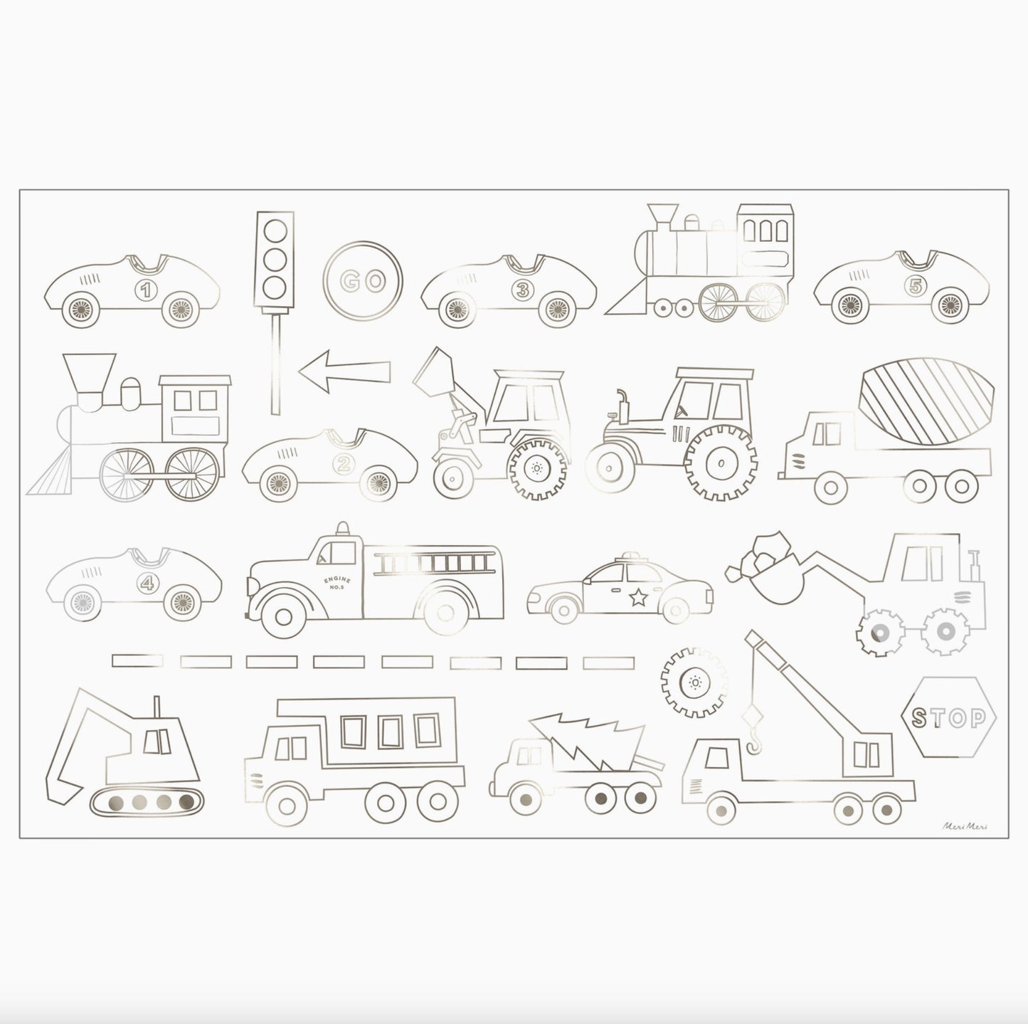 Construction Coloring Posters