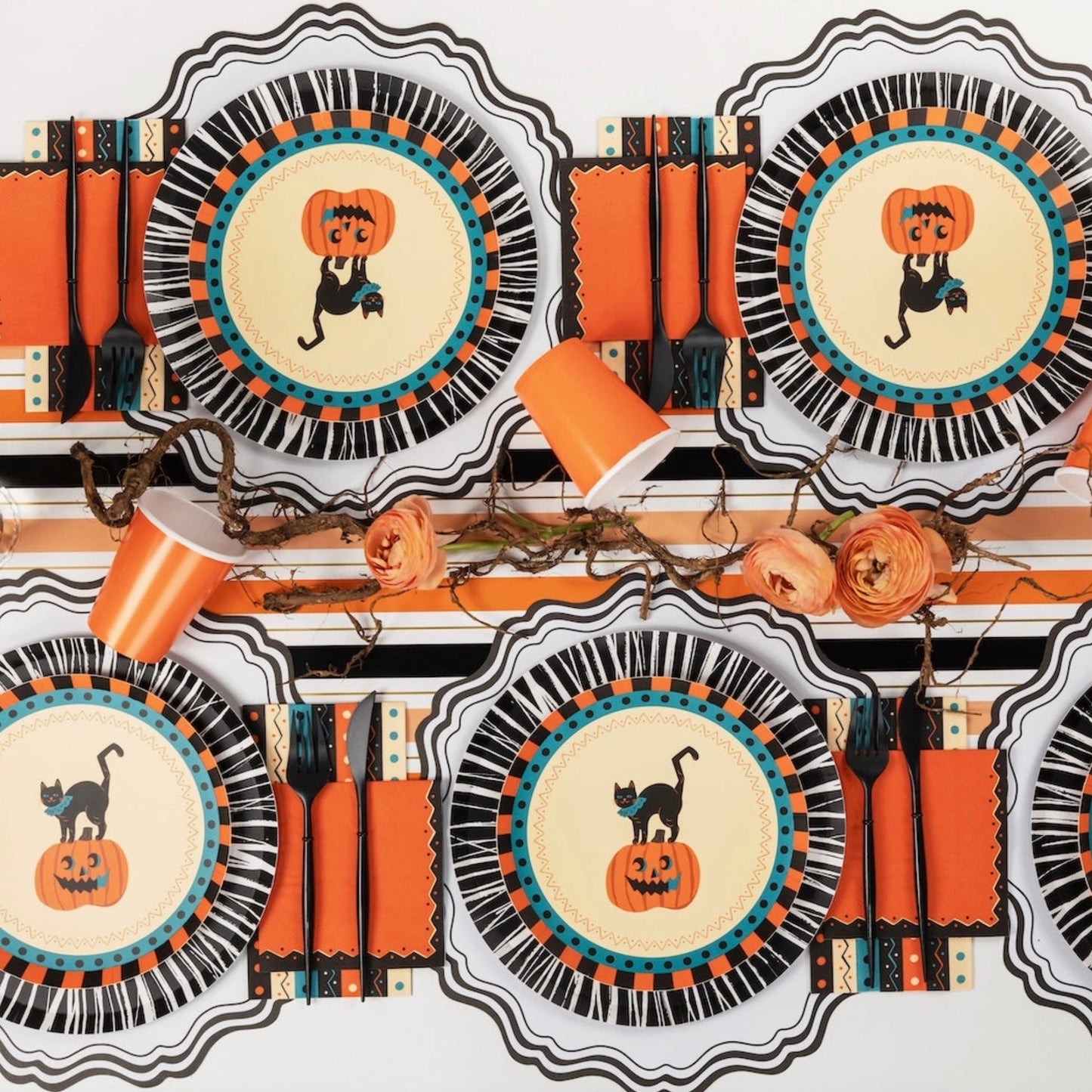 Black & White Fancy Placemats