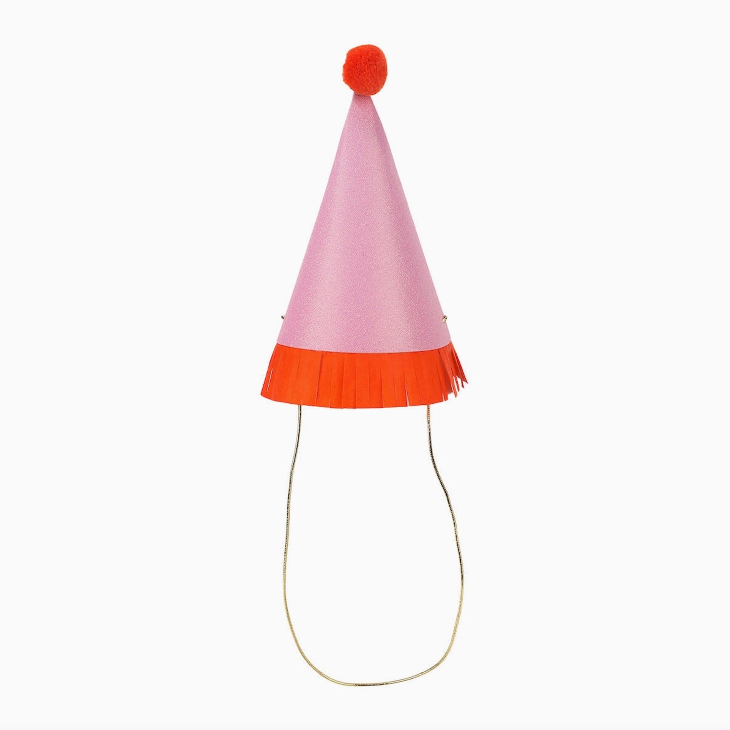 Mini Glitter Fringe Party Hats