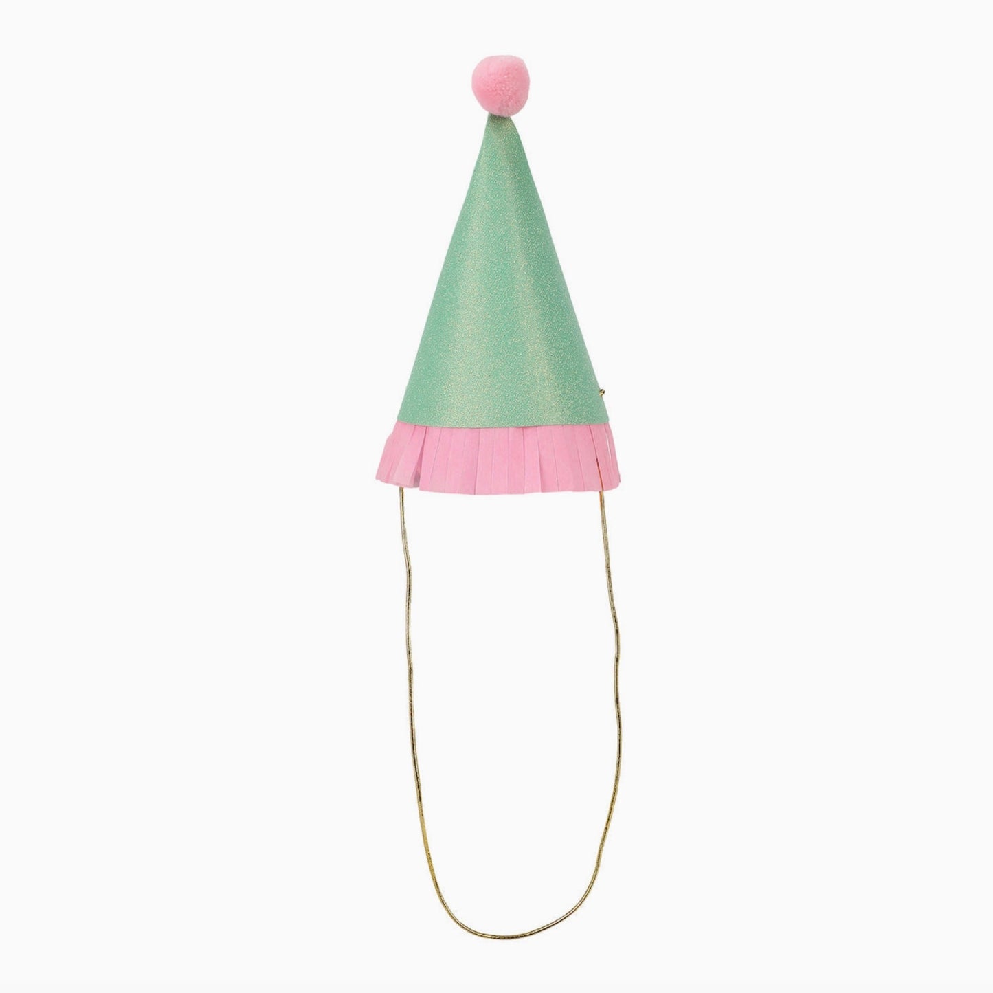 Mini Glitter Fringe Party Hats