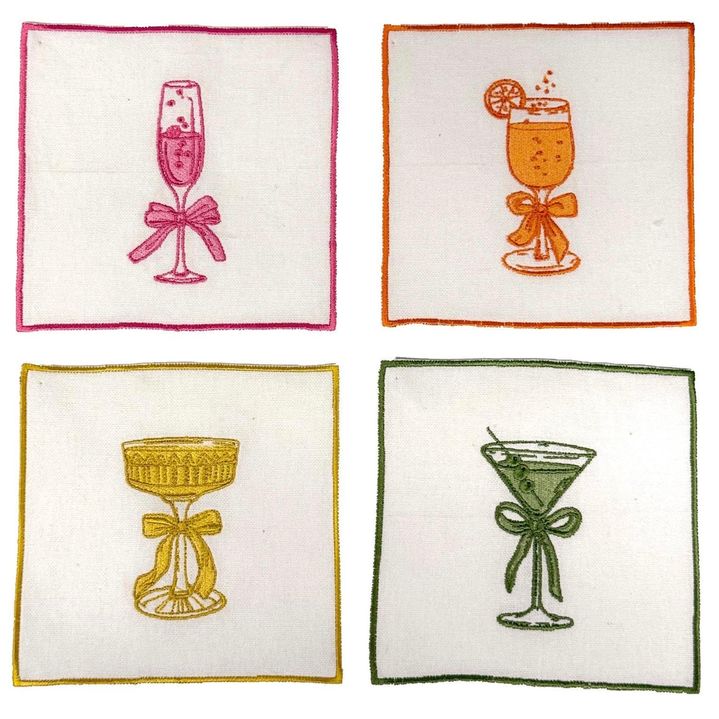 Embroidered Cocktail Napkins