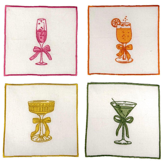 Embroidered Cocktail Napkins