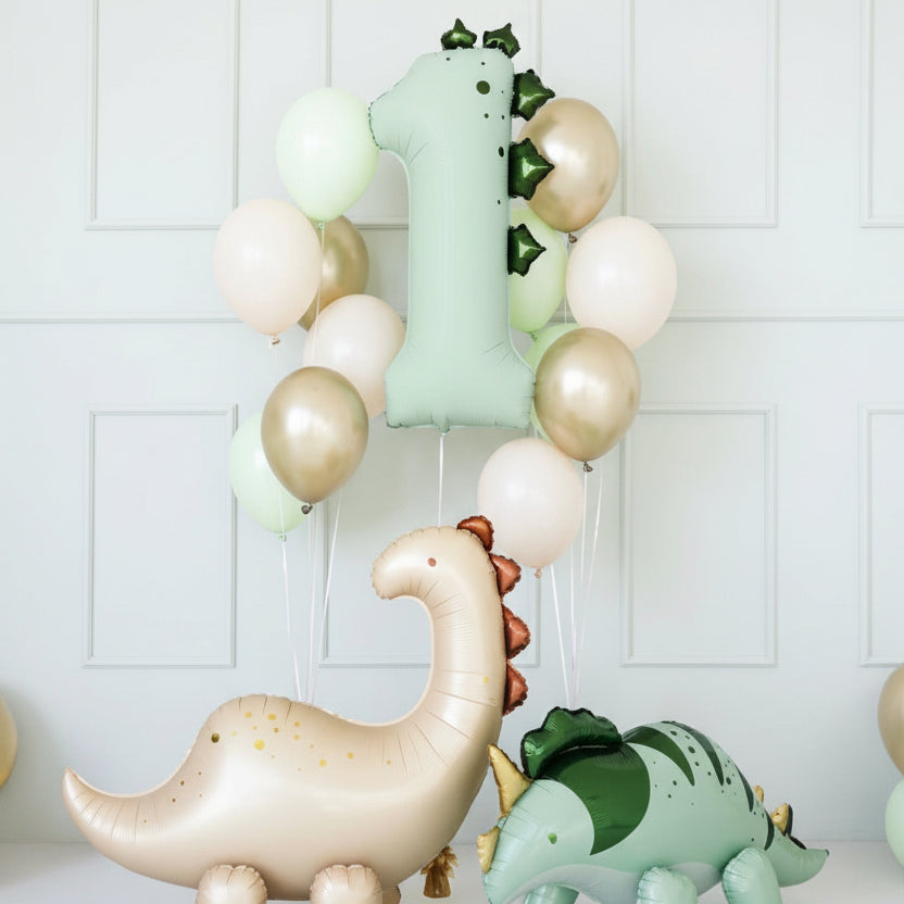 36" Dinosaur Number Mylar Balloons