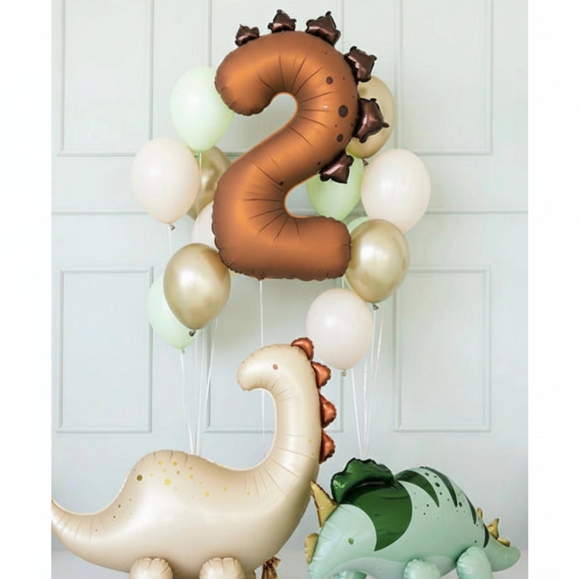 36" Dinosaur Number Mylar Balloons