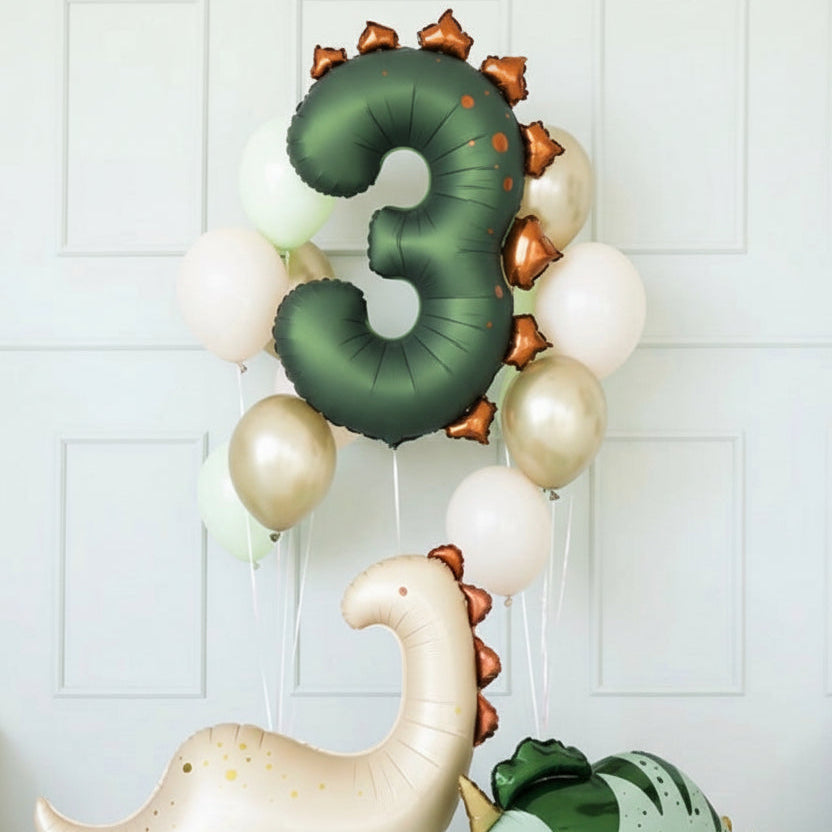 36" Dinosaur Number Mylar Balloons