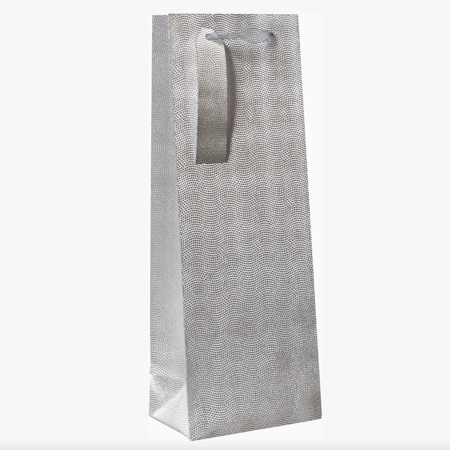 Silver Glitter Dots Bottle Gift Bag