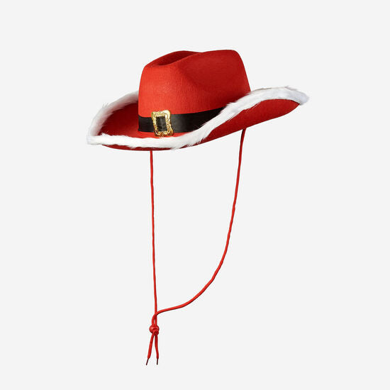 Santa Claus Cowboy Hat with Tie