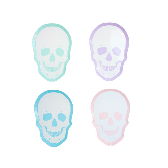 Pastel Skull Dessert Plate